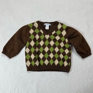 Janie and Jack Baby Boys Pullover Sweater Size 12-18 Months Grandpa Core Golf
